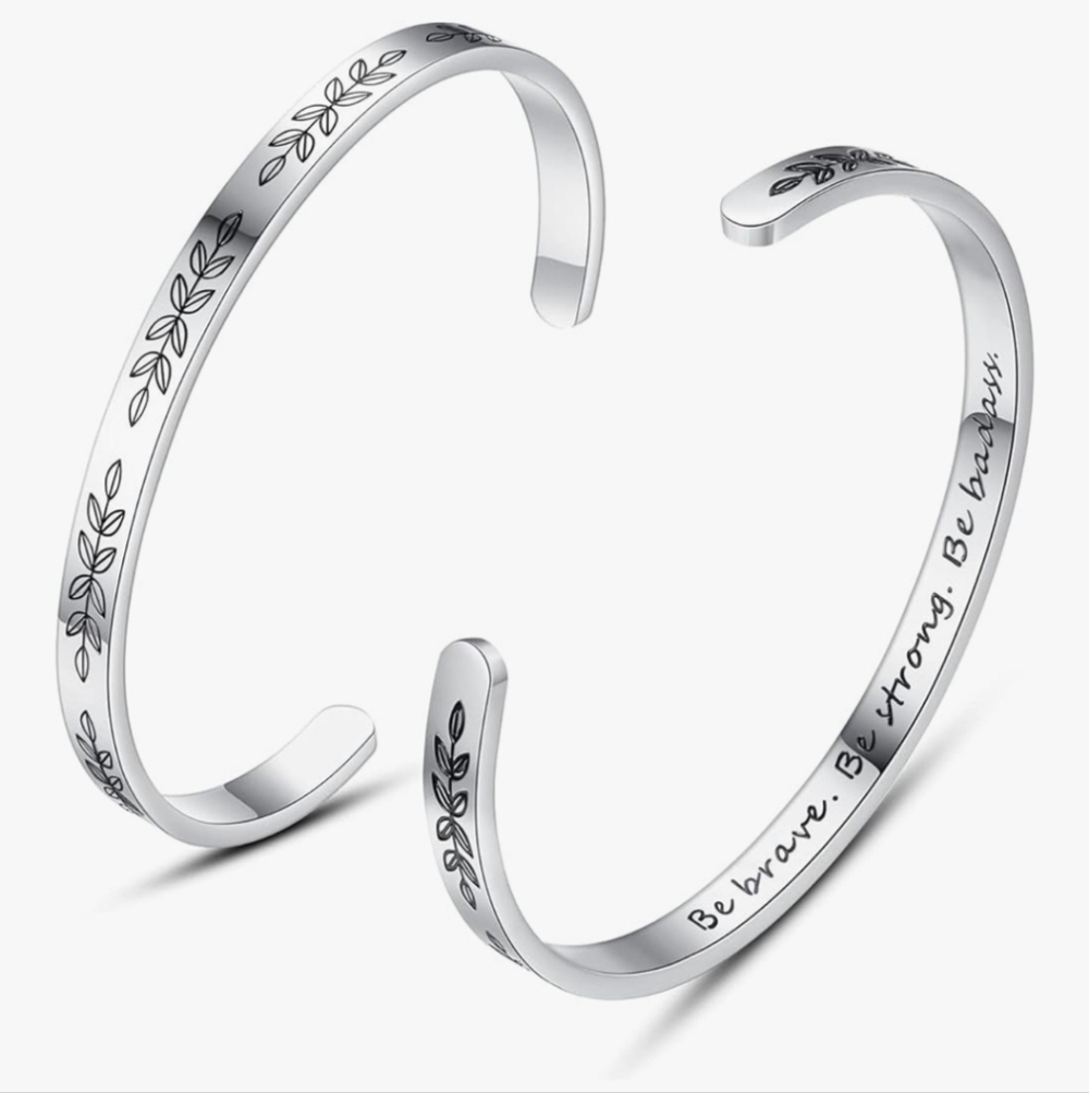 Silver Engraved Cuff Bracelet